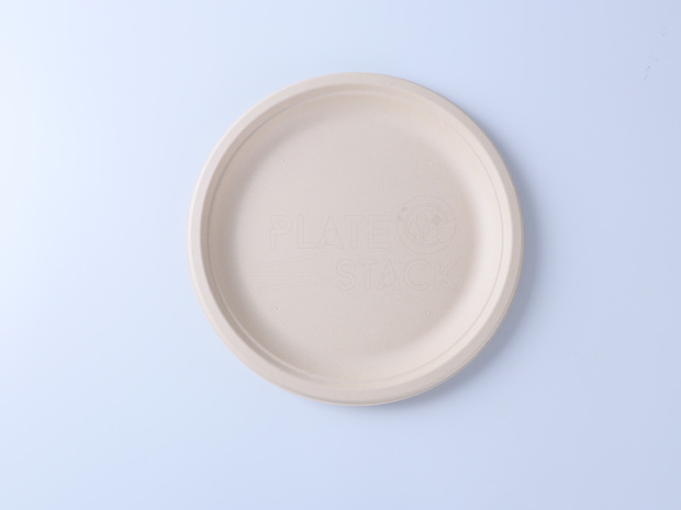 100% Compostable 9 Inch Paper Plates [125-Pack] Heavy-Duty