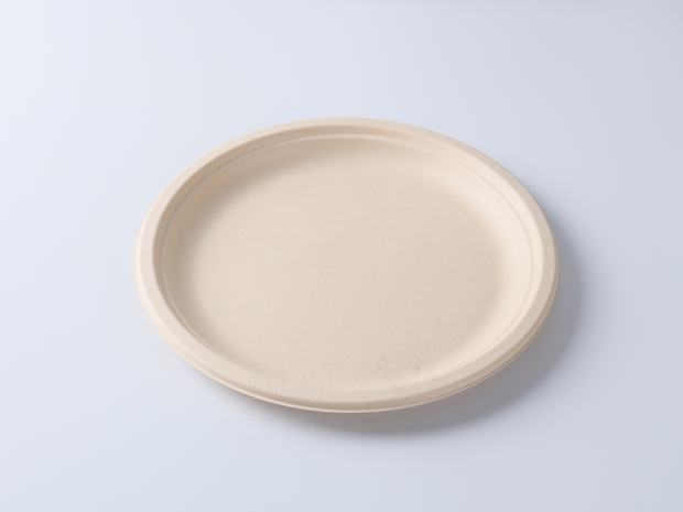 Comfy Package, 100% Compostable Heavy-Duty Paper Plates, Eco-Friendly  Disposable Sugarcane Plates - Brown Unbleached [125 Pack] 9 Inch